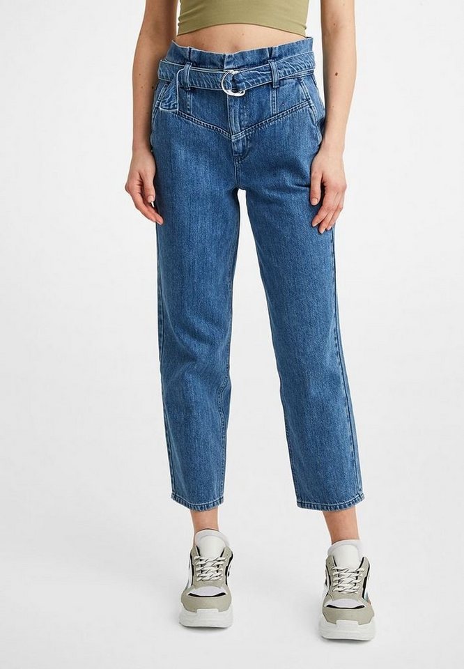 OXXO Straight-Jeans mit hoher Taille und Gürtel OXXO Straight-Jeans mit hoher Taille und Gürtel