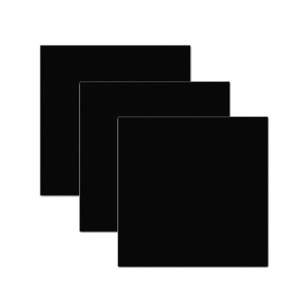 Bilderdepot24 Leinwandbild Künstlerleinwand - bemalbare Leinwand in schwarz - Quadrat, Quadrat