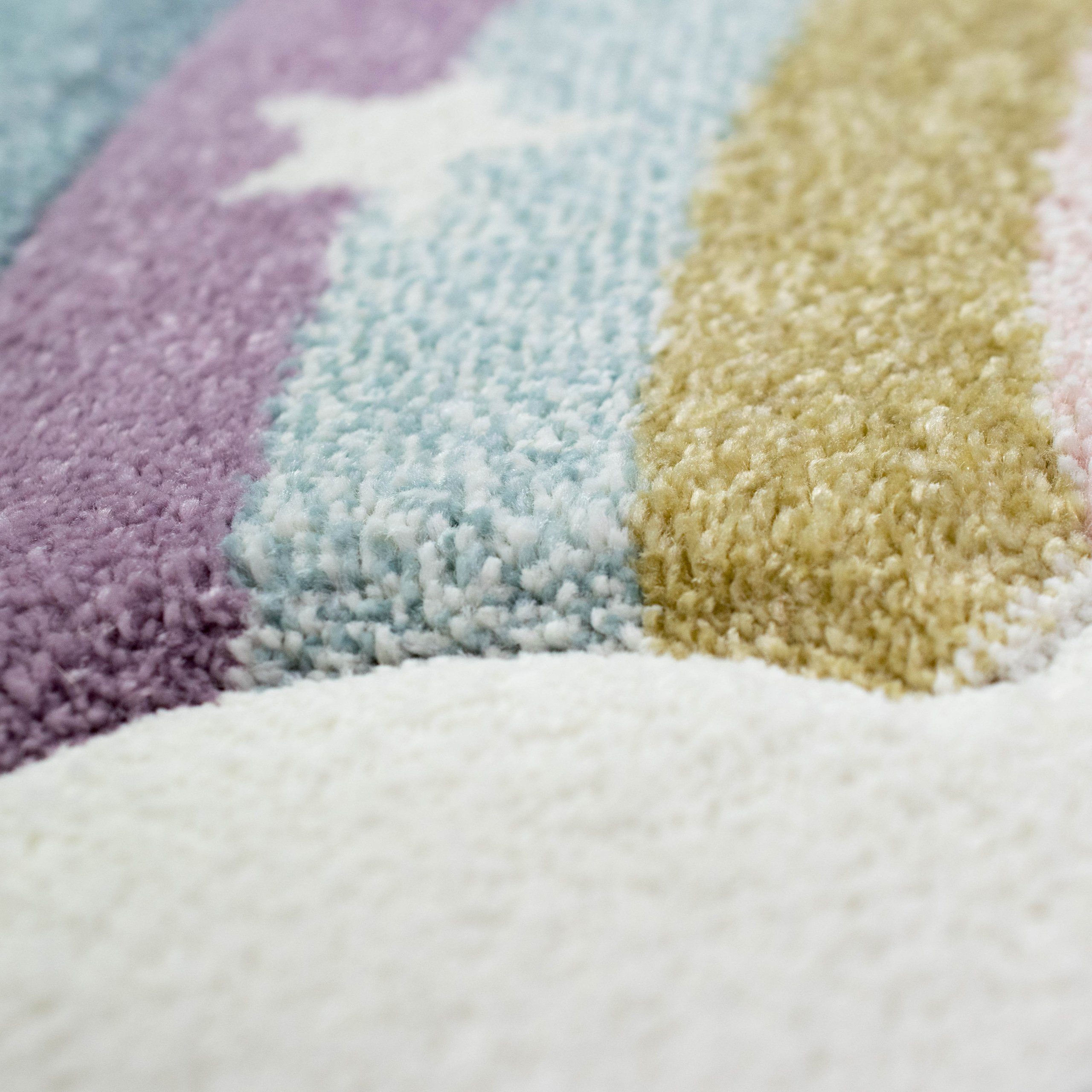 TeppichHome24 Kinderteppich Kinderteppich mit Wolken Regenbogen günstig online kaufen