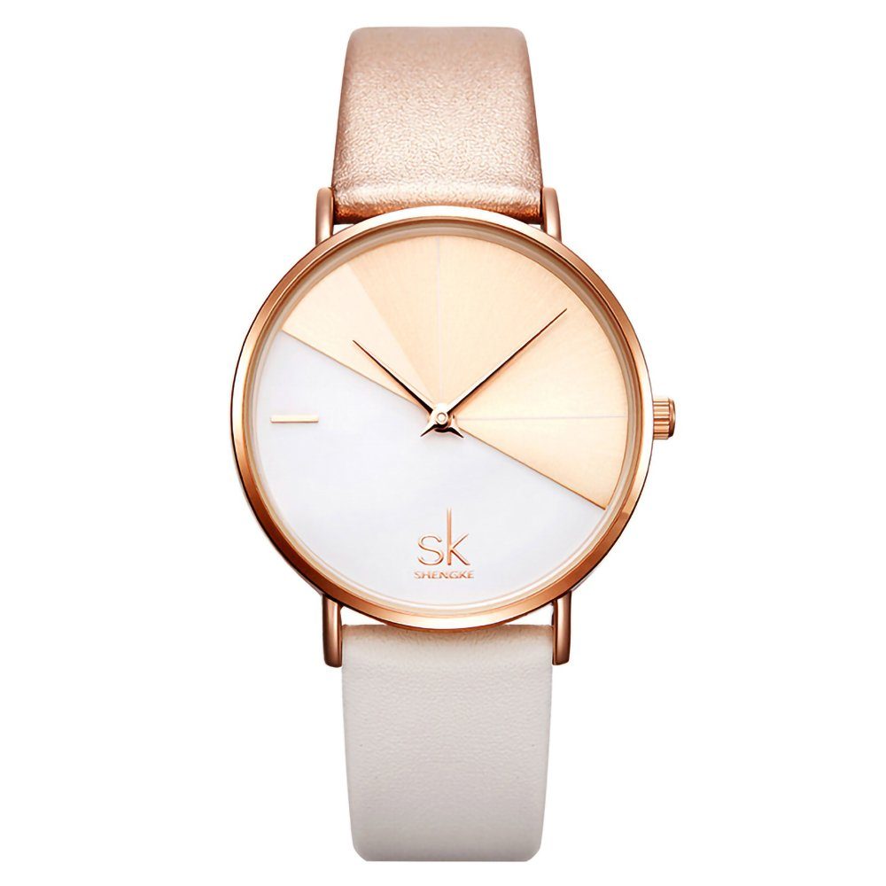 GelldG Quarzuhr Damen Armbanduhr Kreative Frauen Uhren Marke Uhr Frauen,  Das hochwertige Quarzwerk bietet eine präzise und genaue Zeitmessung.
