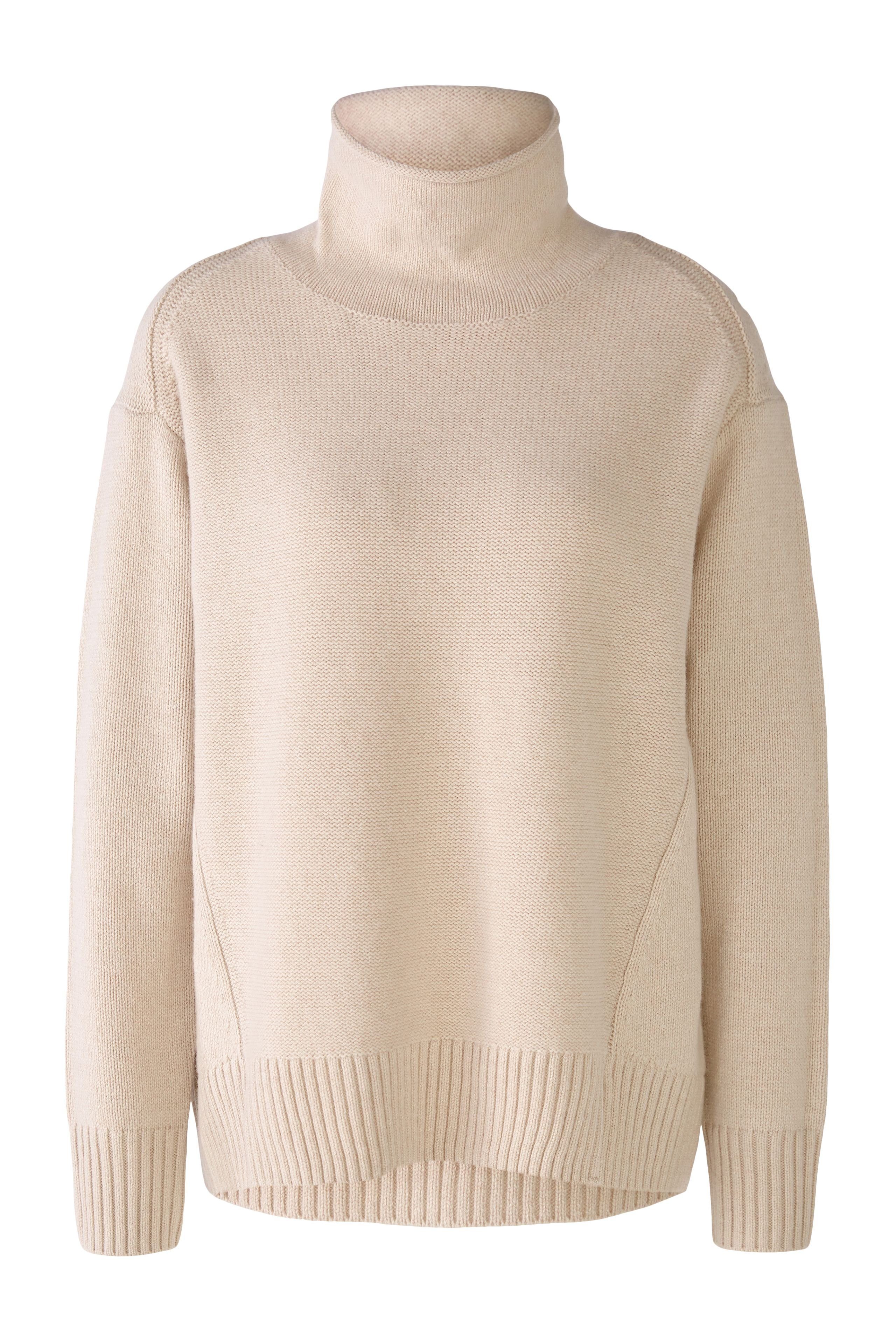 Strickpullover Oui Damen Pullover Strukturmix - light beige