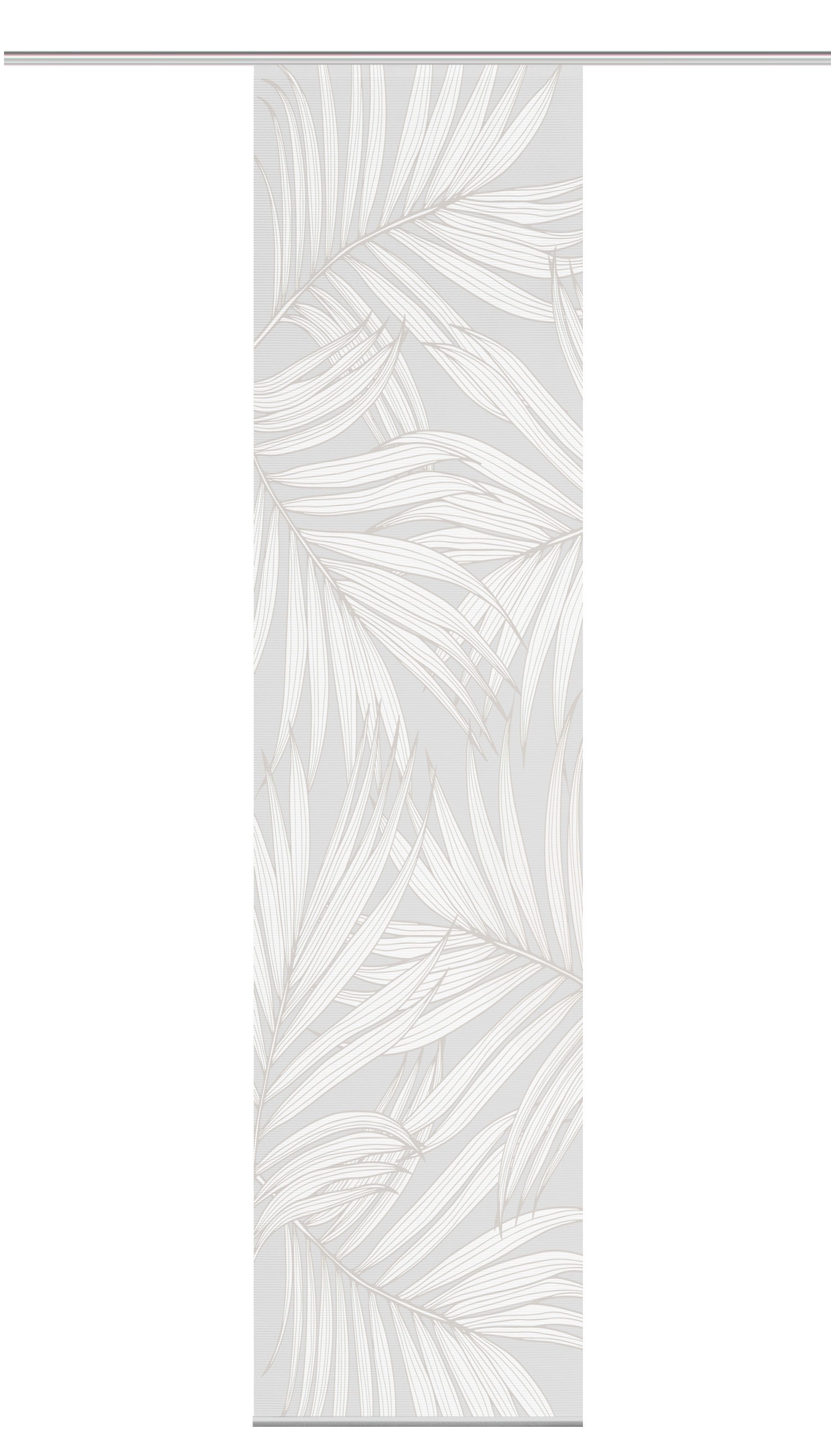 Vision S Schiebegardine Vision S Schiebevorhang Bambusoptik Digitaldruck Pacey 260x60 cm Taup (1 St), Kunstfaser, 1x Schiebewand inkl. Paneelwagen und Klemmleiste Taupe