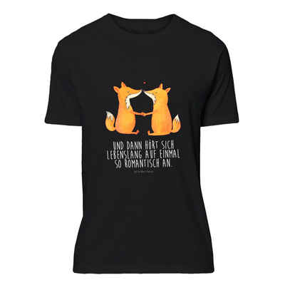 Mr. & Mrs. Panda T-Shirt Füchse Liebe - Schwarz - Geschenk, Partner, T-Shirt mit Spruch, Fuchs (1-tlg)