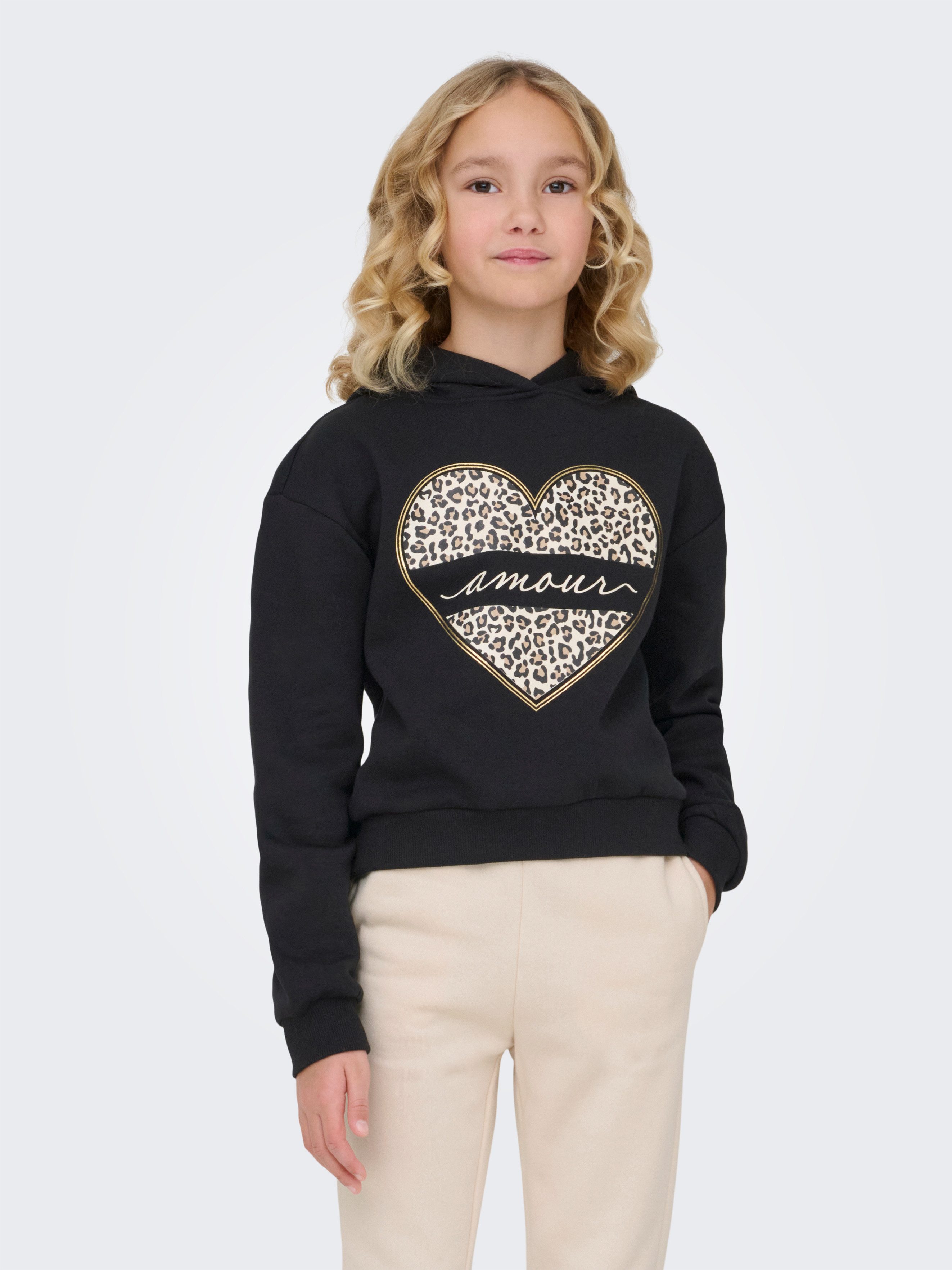 KIDS ONLY Kapuzensweatshirt KOGCOOPER LIFE HEART LS HOODIE SWT NOOS
