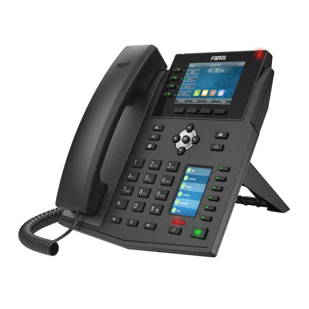 Fanvil Fanvil X5U V2 IP-Telefon Schwarz 16 Zeilen LCD Kabelgebundenes Telefon