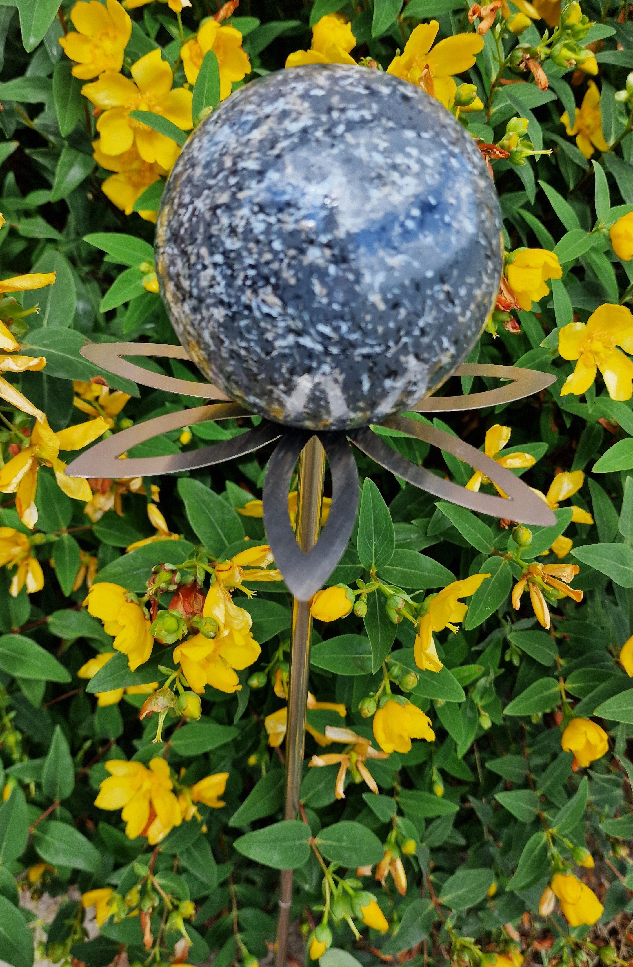 Jürgen Bocker Garten-Ambiente Paris Blütenzauber 80 Edelstahl Rosenkugel cm cm 10 Stab anthrazit Gartenstecker Gartenstecker
