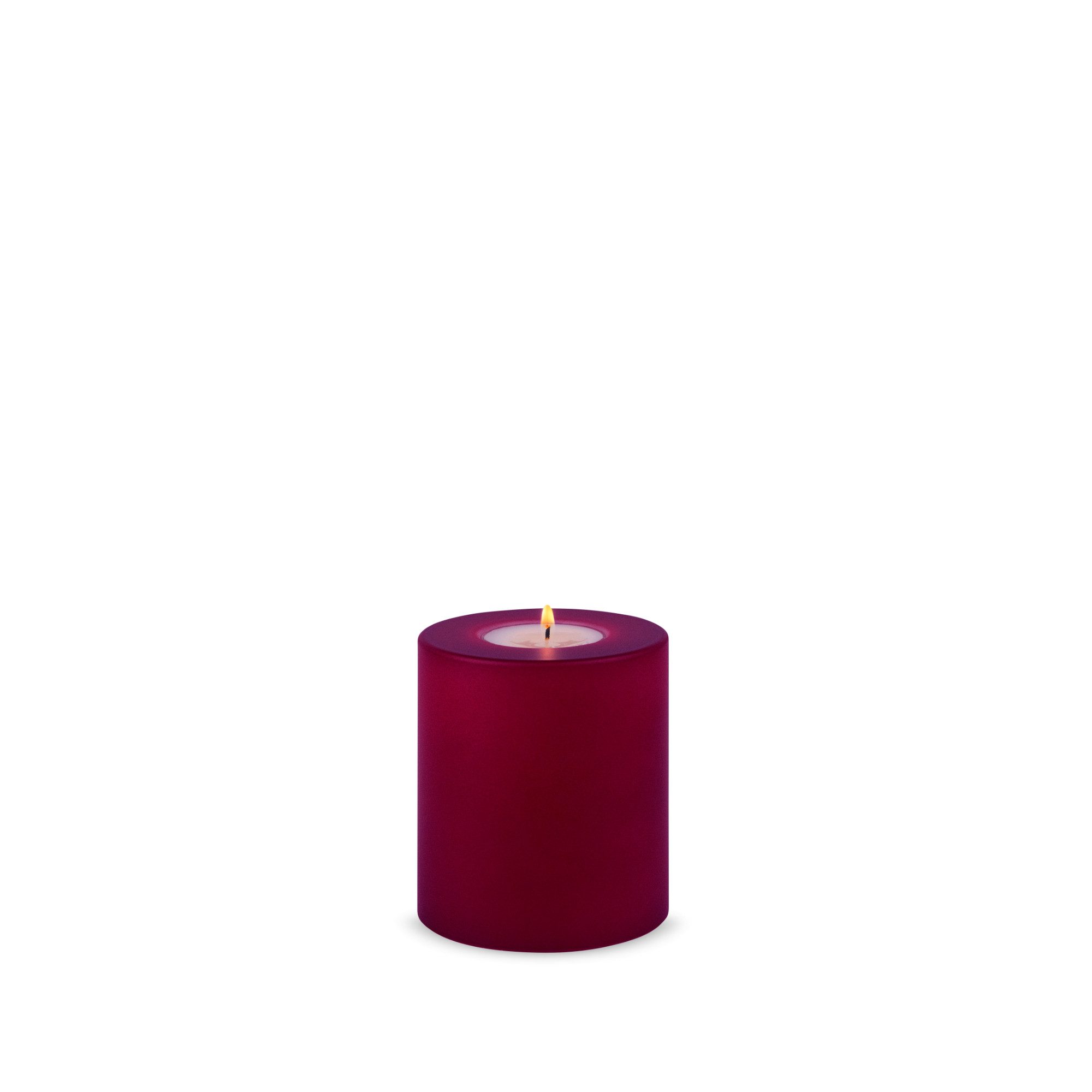 Qult Teelichthalter FARLUCE Trend Durchm.: 8cm merlotrot Dauerkerze Kunststoffkerze