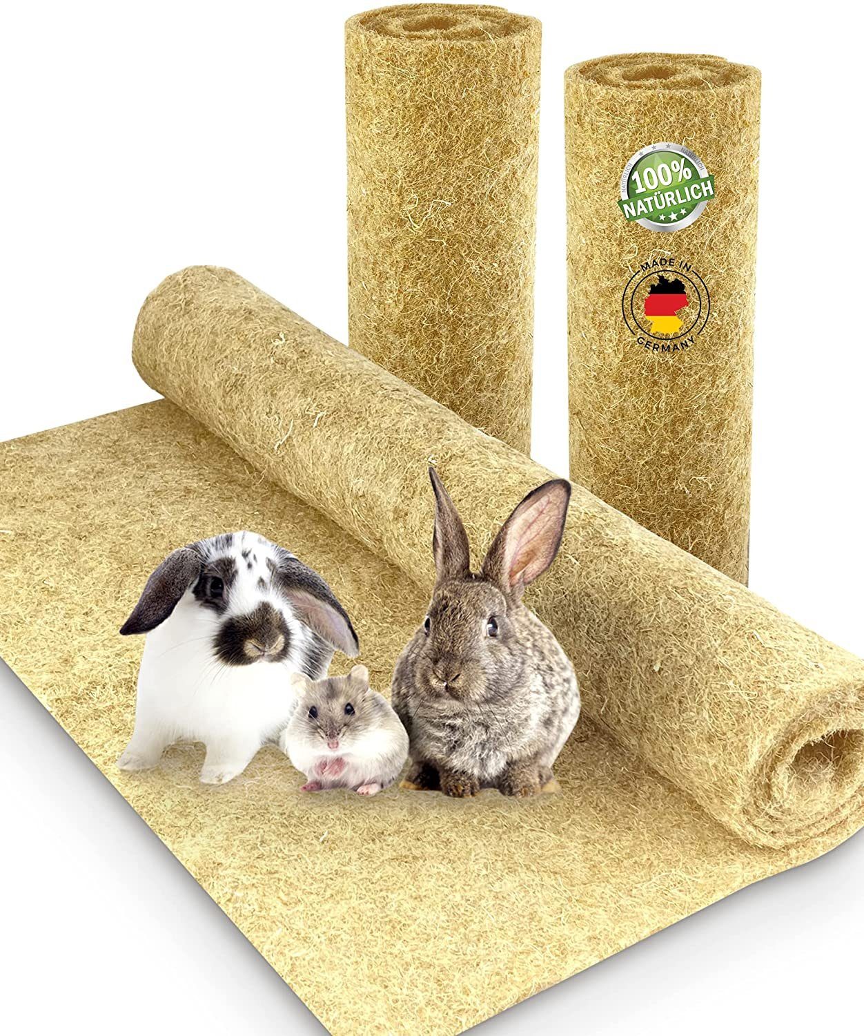 Nagerteppich.de Kleintierstreu Nagerteppich 100% Hanf, für alle Kleintiere, Nagermatte Bodenabdeckung (1-tlg)