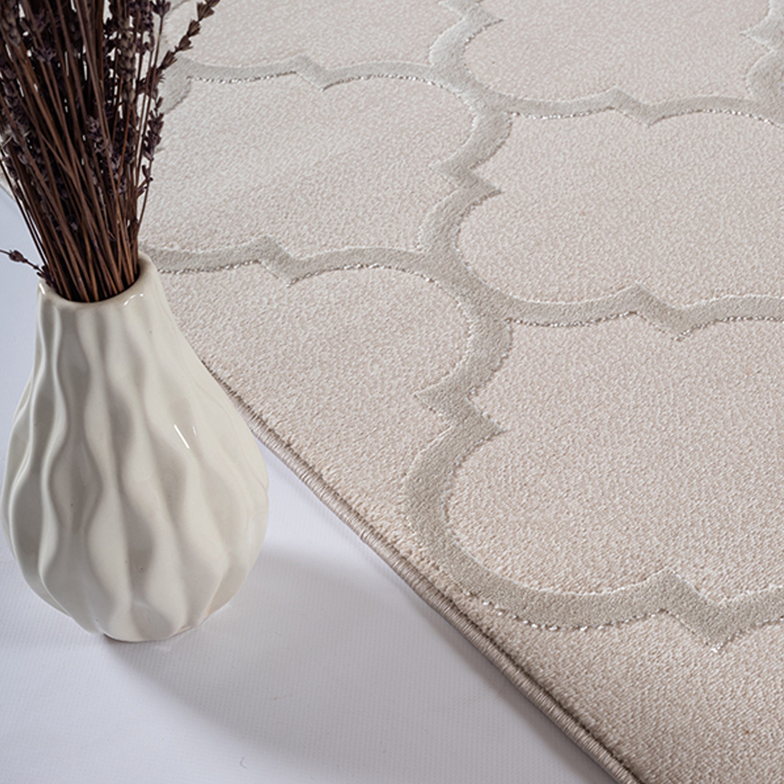 TeppichHome24 Teppich Wohnzimmerteppich Marokkanisches Muster in Beige, rechteckig – Bild 2 von 4