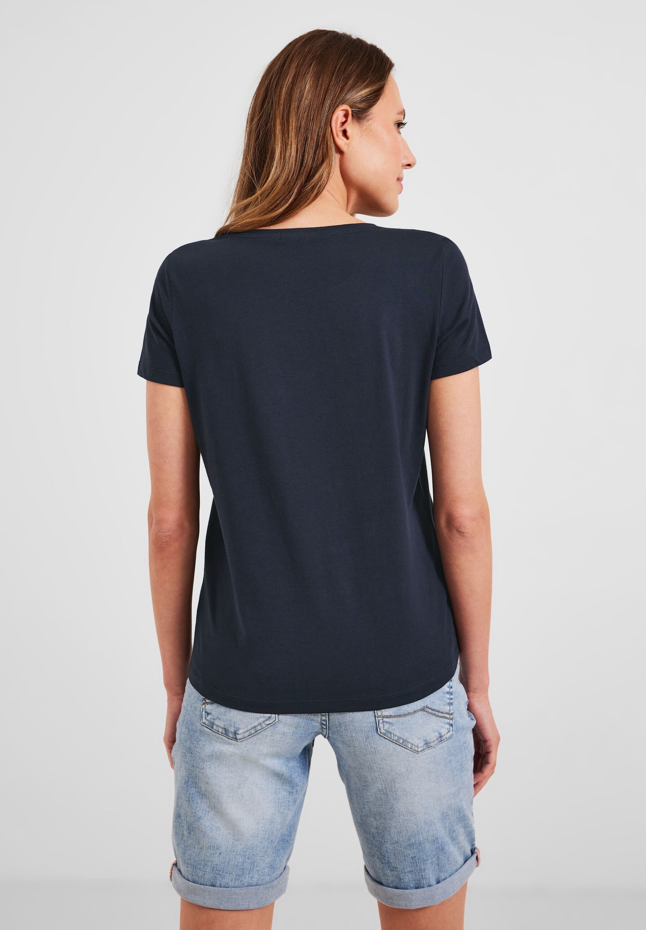 En nat Belyse Kritik Cecil T-Shirt Cecil T-Shirt mit Fotoprint in Deep Blue (1-tlg) Nicht  Vorhanden