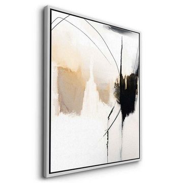 DOTCOMCANVAS® Leinwandbild Pitch 02, Leinwandbild Pitch 02 beige weiß Wandbild Kunstdruck