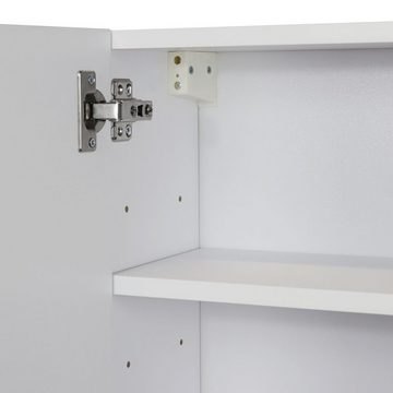 Stabilo Sanitär Waschbeckenunterschrank Hängeschrank "Anna" in weiß für Badezimmer 60x60x20cm Flügeltüren