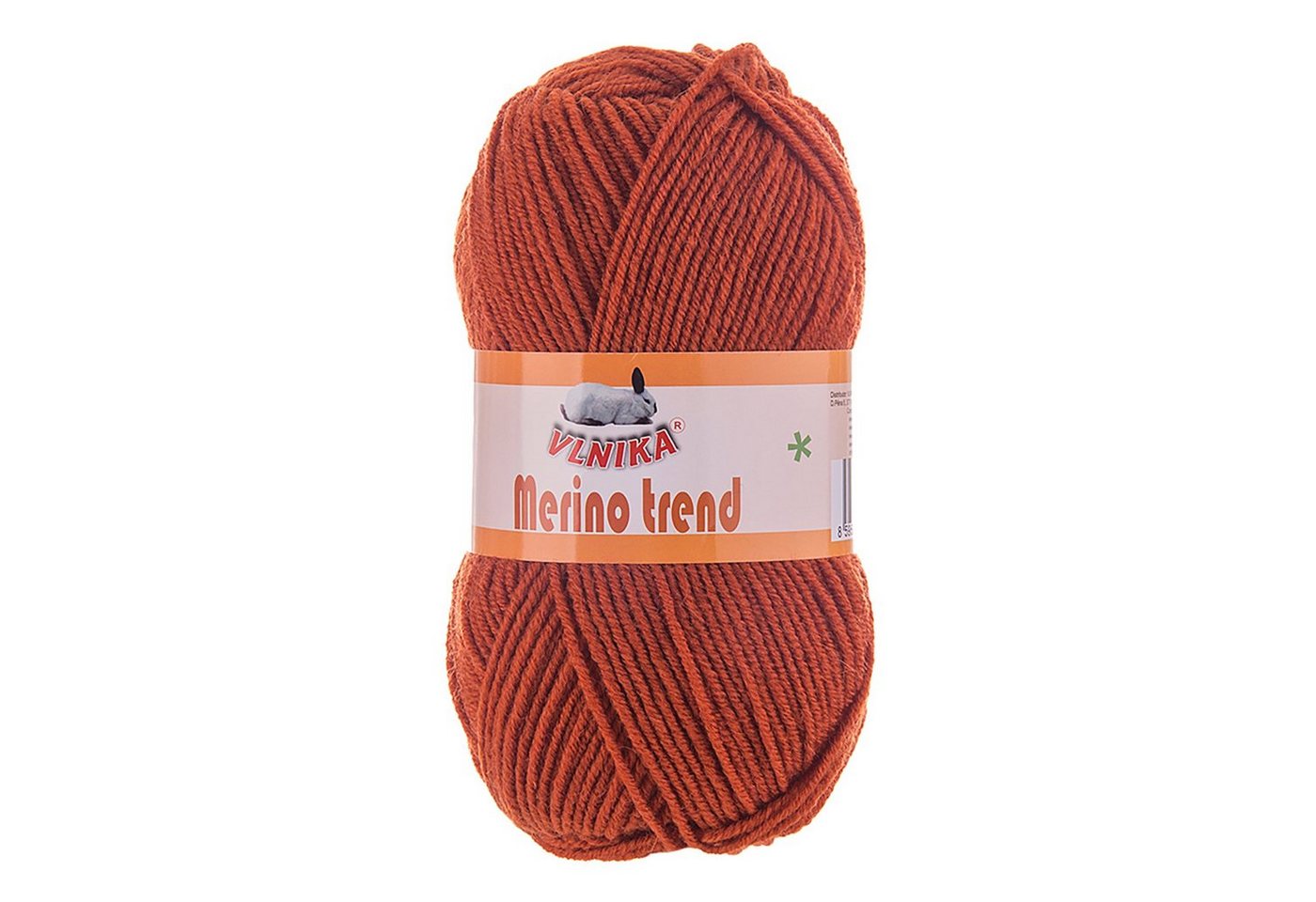 Thumbnail - VLNIKA 5 x 100g Strickgarn Merino trend Häkelwolle, 200 m, 107 terracotta