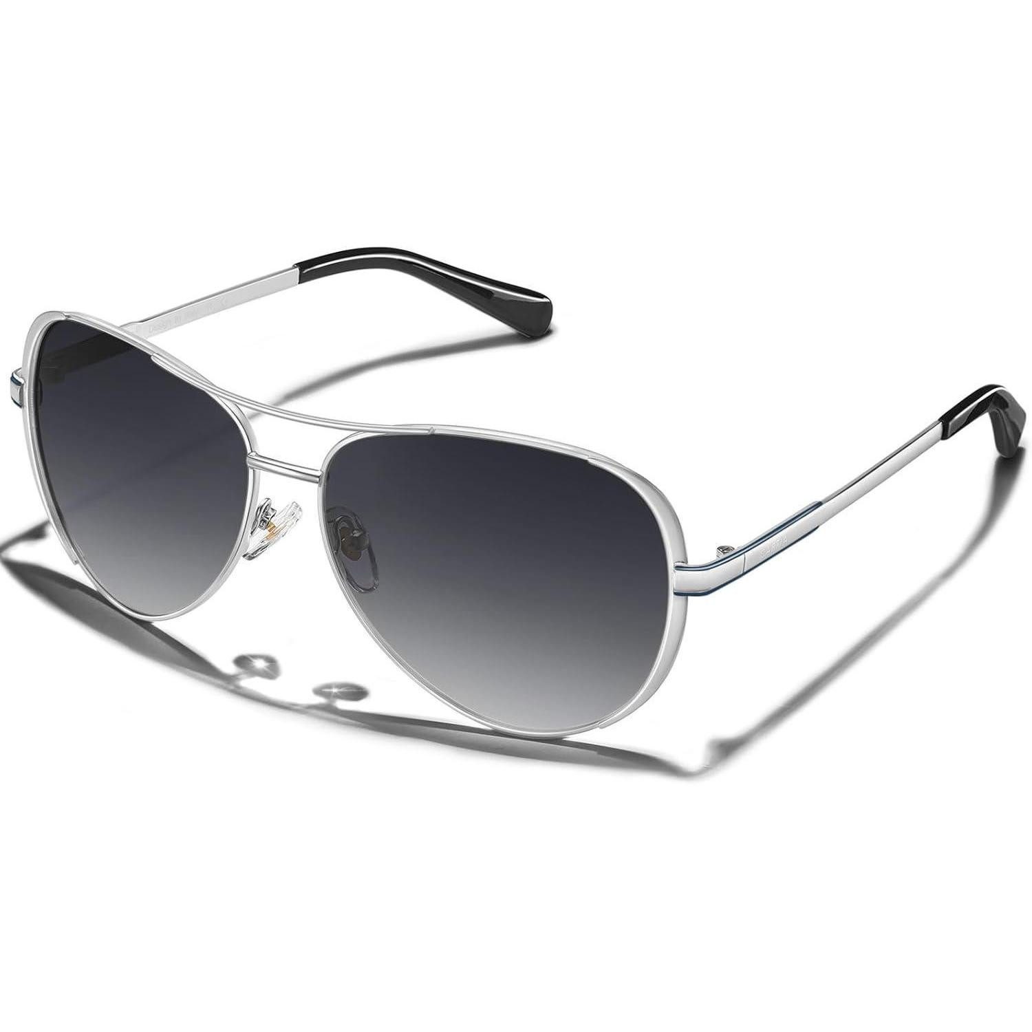 LuxusKollektion Pilotenbrille Pilotenbrille Damen Sonnenbrille polarisiert verspiegelt UV Schutz