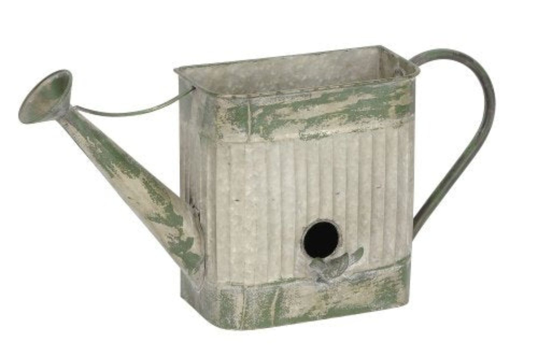 finehomegarden Nistkasten Vogelhaus Kannen-Design grün Dekoratives Vogelhäuschen zum Hängen, 54x18cm H30 cm Gartendekoration für Garten, Balkon und Terrasse