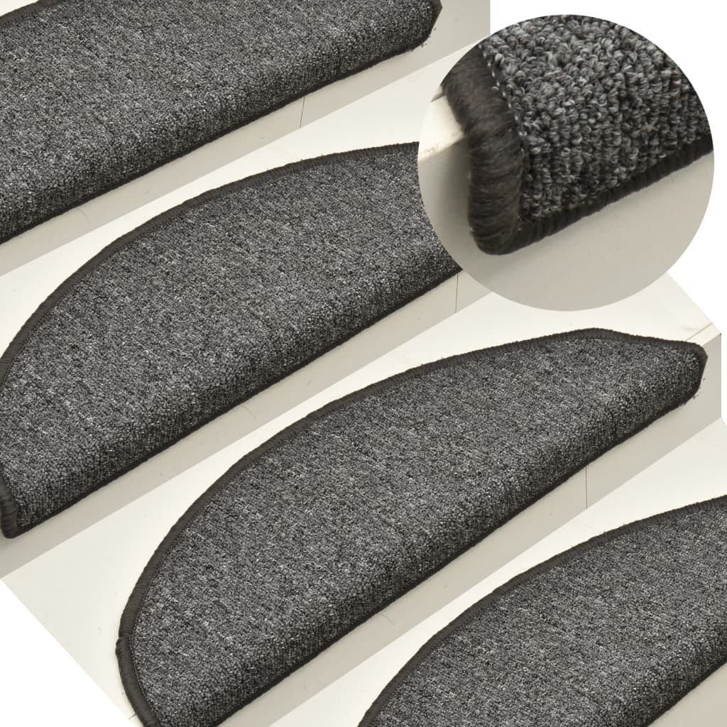 Stufenmatte Treppenmatte Stufenmatte Treppenteppich Stufenteppich 15 Stk Dunkelgra