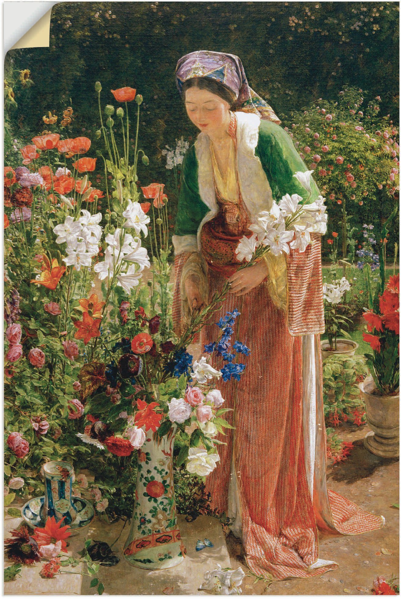 Artland Wandbild Im Garten des Beis, Bilder von Frauen (1 St), als Alubild, Leinwandbild, Wandaufkleber oder Poster in versch. Größen