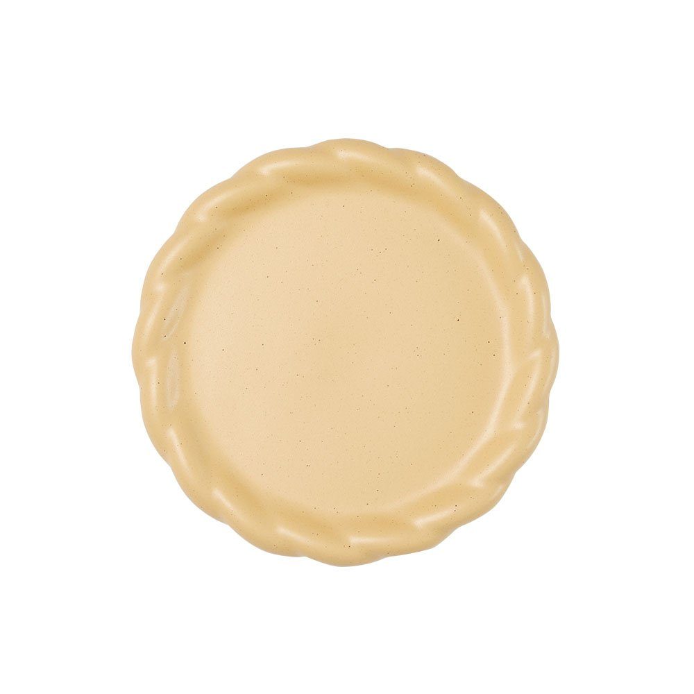 NEOFLAM® Dessertteller Better Finger Keramik Dessertteller 19 cm - Gelb, (1 St), 100% natürliche Keramik, Frei von PFOA, Blei & Cadmium