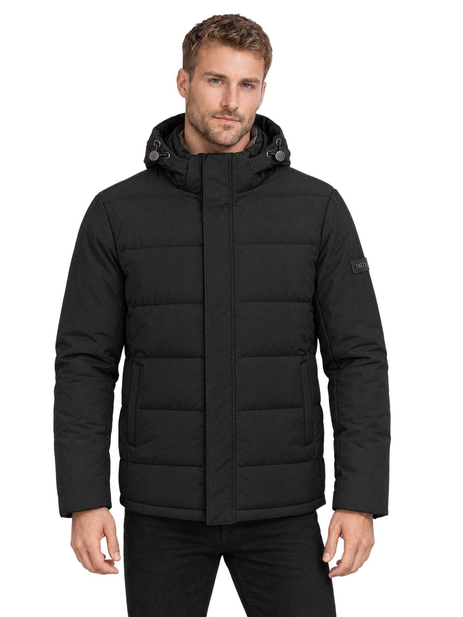 Tazzio Winterjacke A822 Gefütterte Steppjacke mit Kapuze, verdeckter Leiste und Innentasche