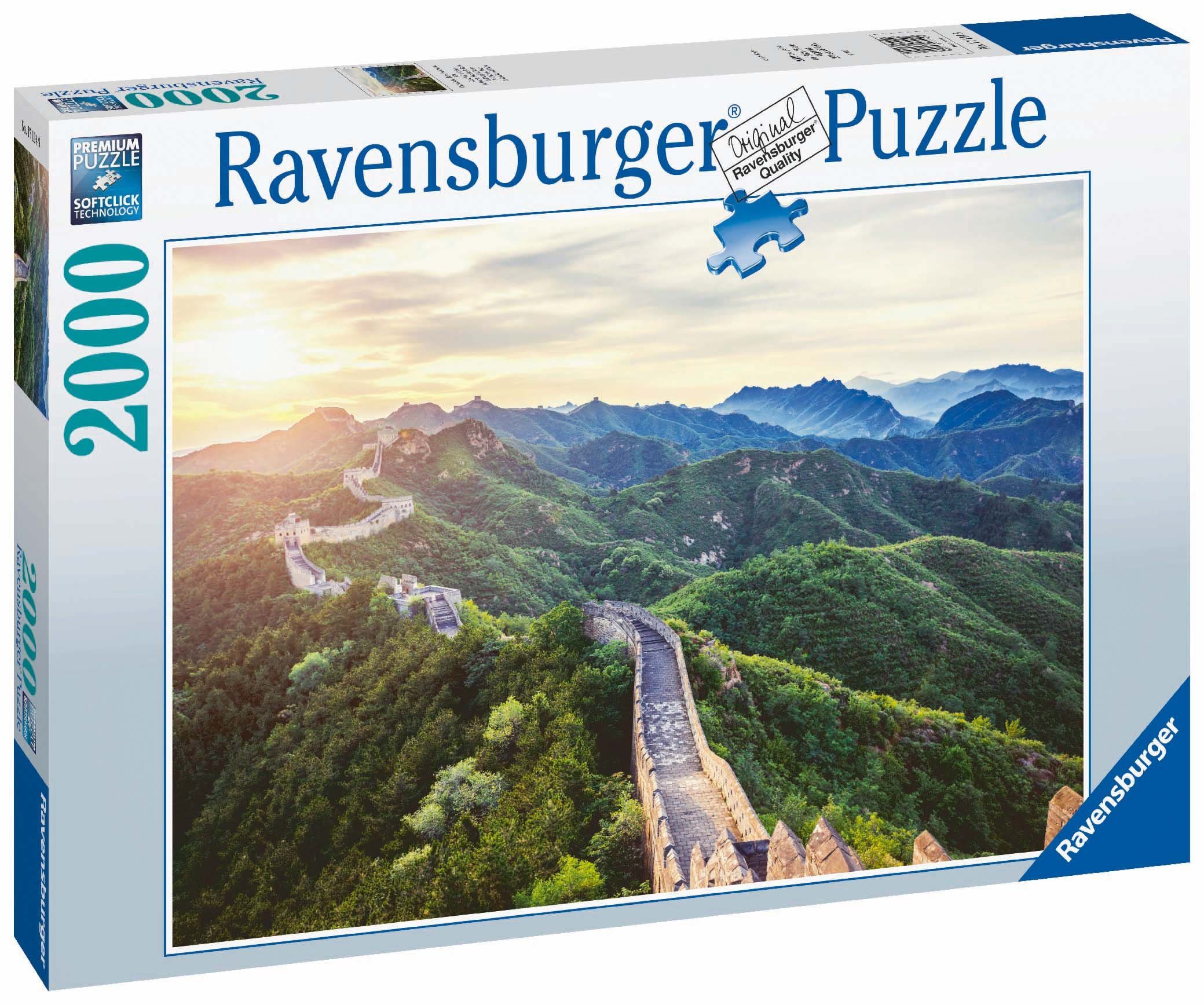Ravensburger Puzzle Chinesische Mauer im Sonnenlicht, 2000 Puzzleteile, Made in Germany