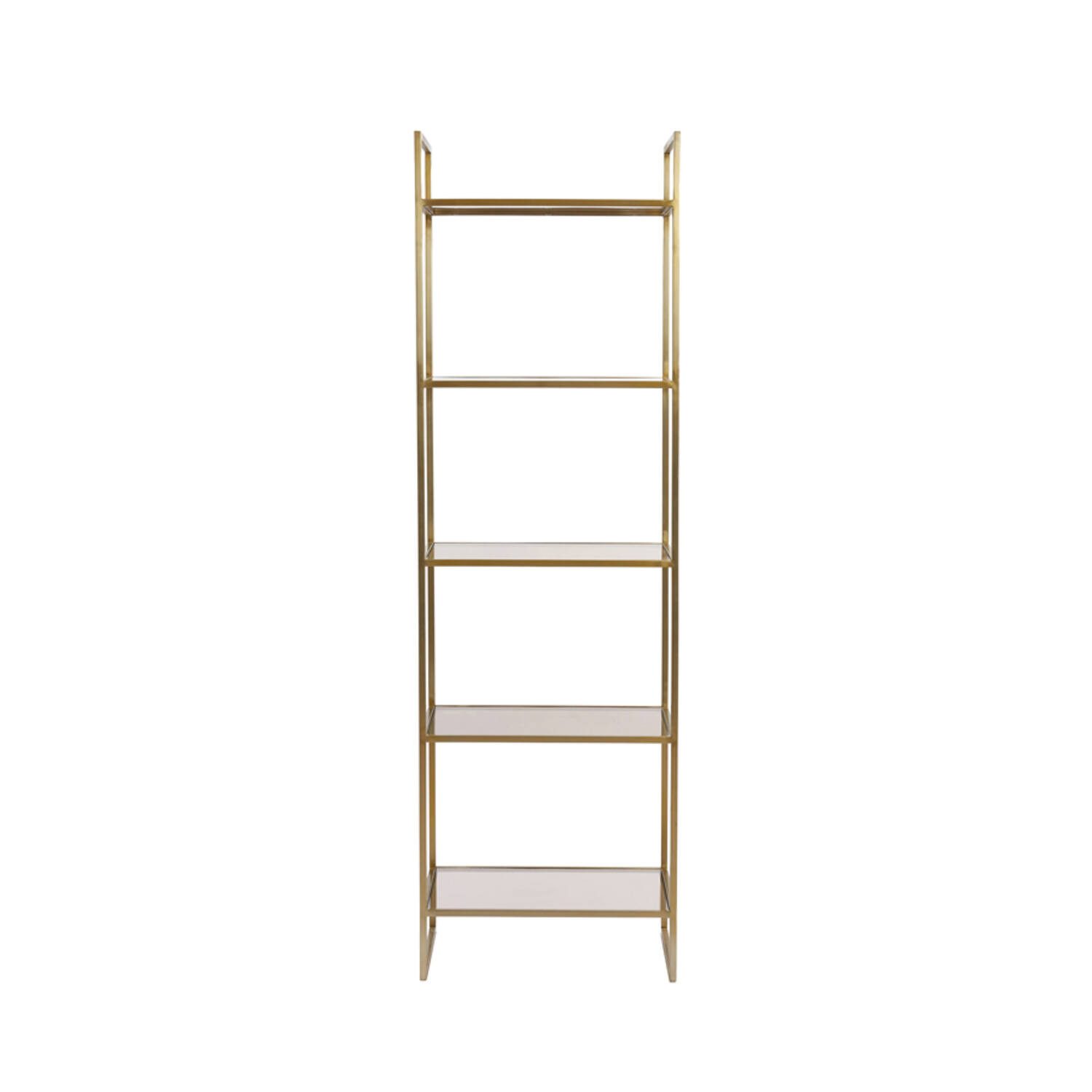 Light & Living Standregal Standregal MARIKI Light & Living braunes Glas-Hellgold 55x40x180 cm