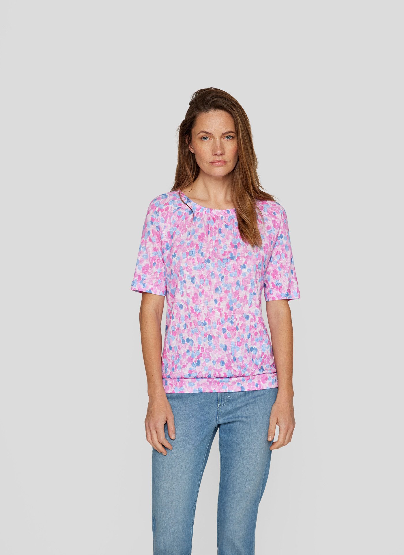 Rabe Rundhalsshirt mit grafischem Muster günstig online kaufen