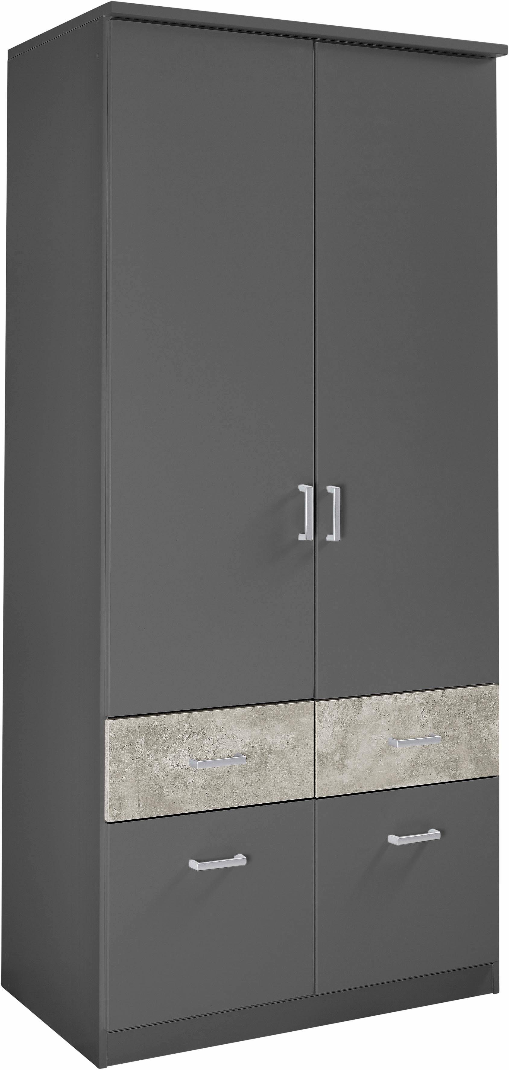 rauch Kleiderschrank Bremen graumetallic/betonfarben