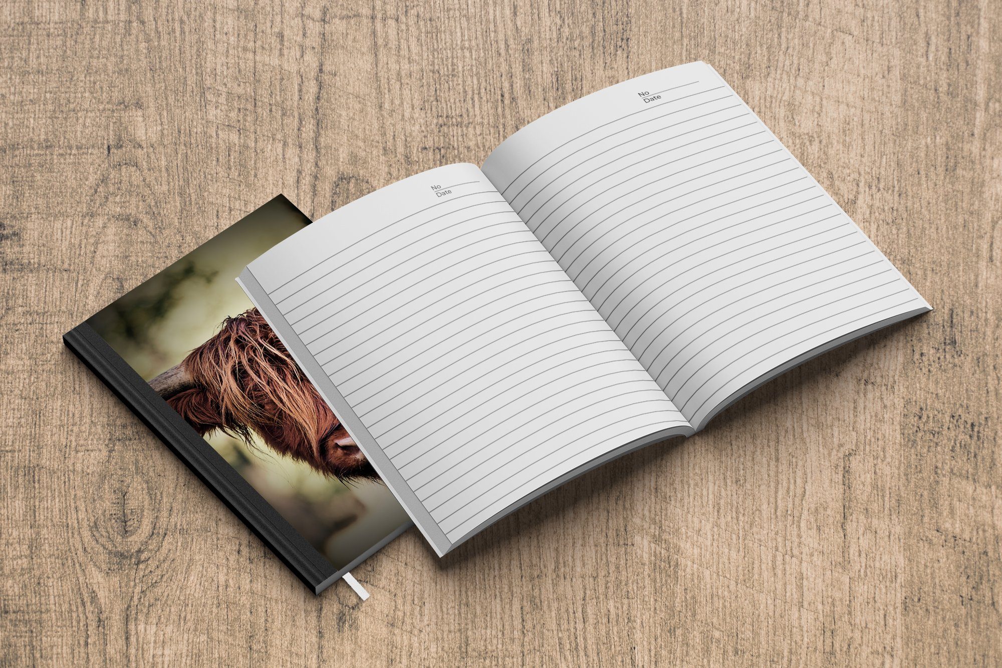 Licht Haushaltsbuch Natur, Notizbuch - 98 Porträt Notizheft, Merkzettel, A5, Hochländer Tagebuch, - Journal, Schottischer Seiten, - MuchoWow
