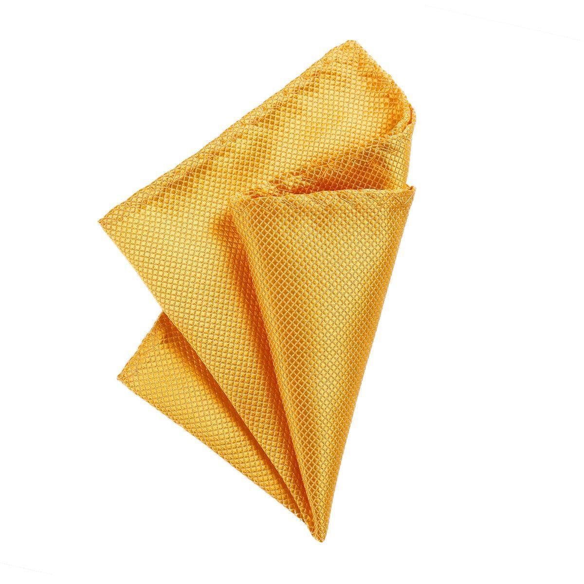 Falten, x DonDon (Packung, Einstecktuch Seidenlook für feierliche gelb 1-St), Einstecktuch Herren 21 21 cm DonDon Anlässe, zum