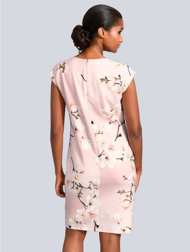 Alba Moda Kleid allover im floralen Dessin in rosa