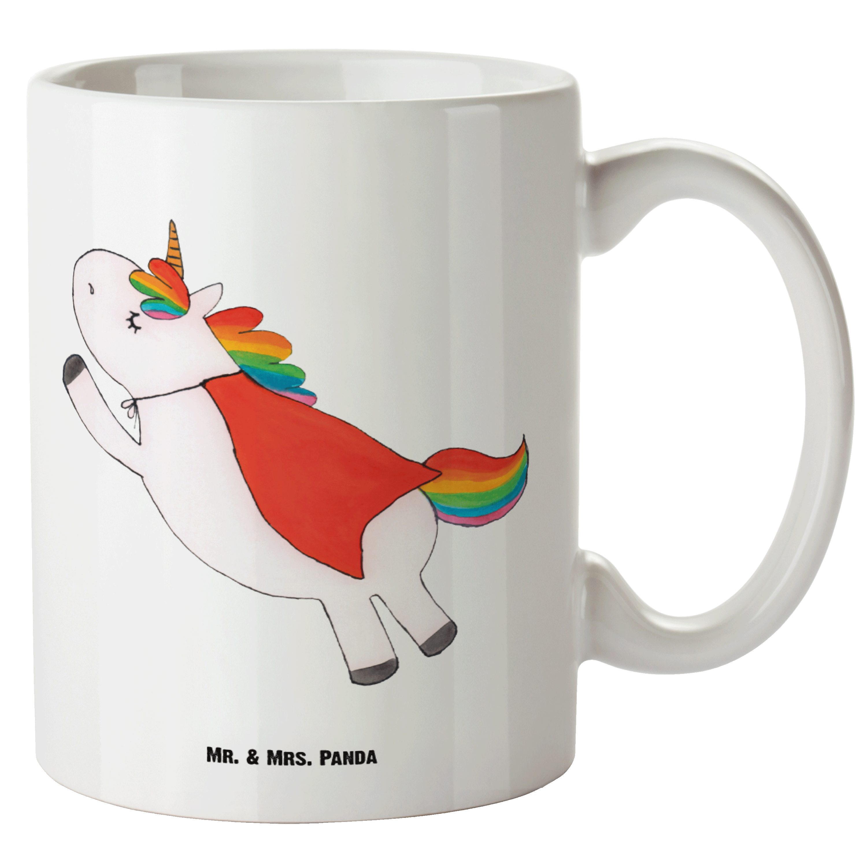 Mr. & Mrs. Panda Tasse Einhorn Super Geburtstag - Weiß - Geschenk, Unicorn, Pegasus, XL Teet, XL Tasse Keramik | Tassen