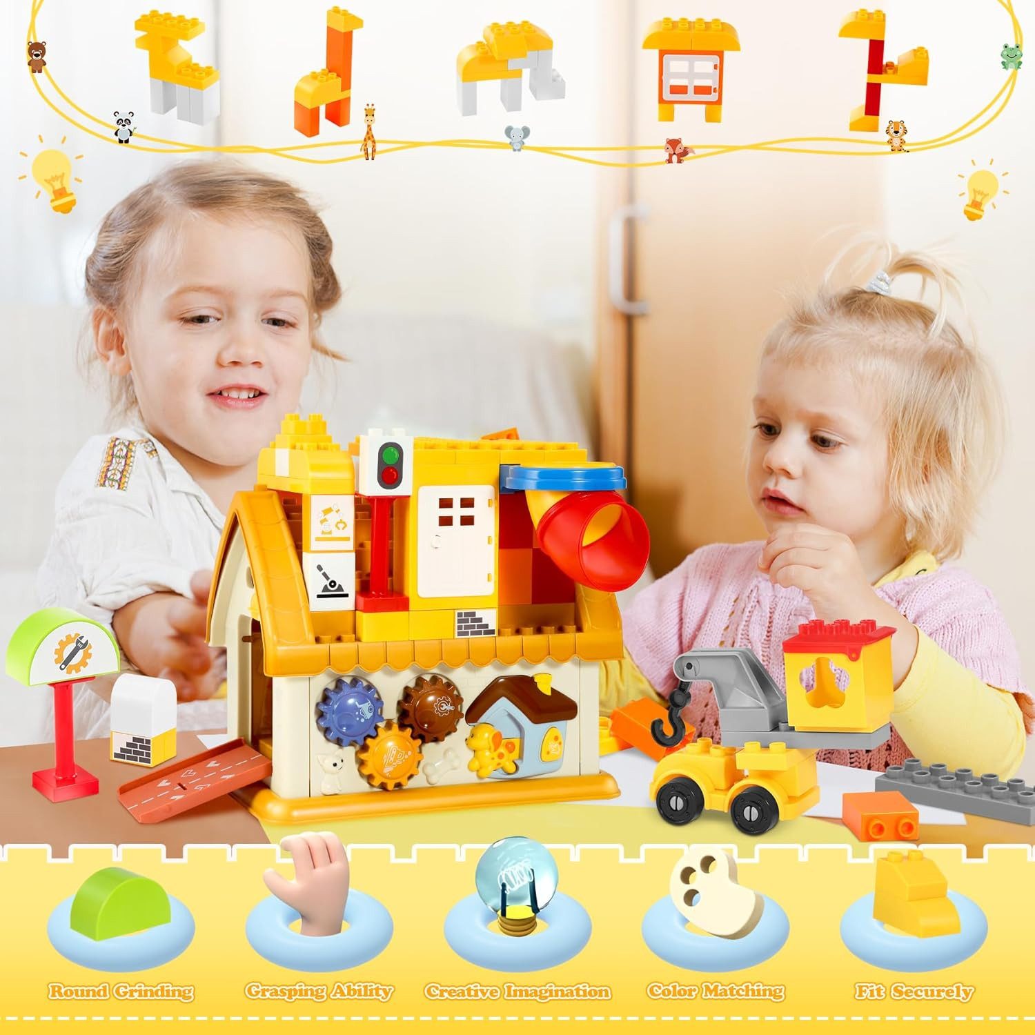 POPOLIC Großen bausteine Kompatibel mit Duplo bausteine für Kinder Spielbau günstig online kaufen