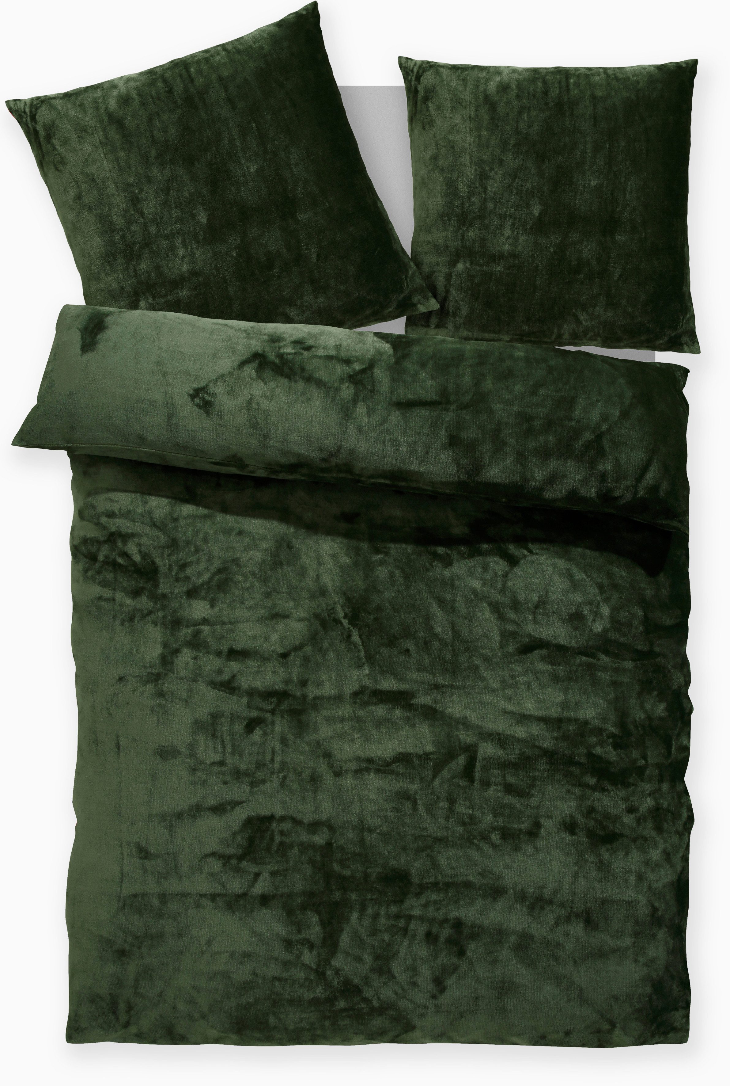 my home Постельное белье Desner3, Microfaser, 2 teilig, Постельное белье mit Reißverschluss, Cashmere-Touch, kuschelig & weich