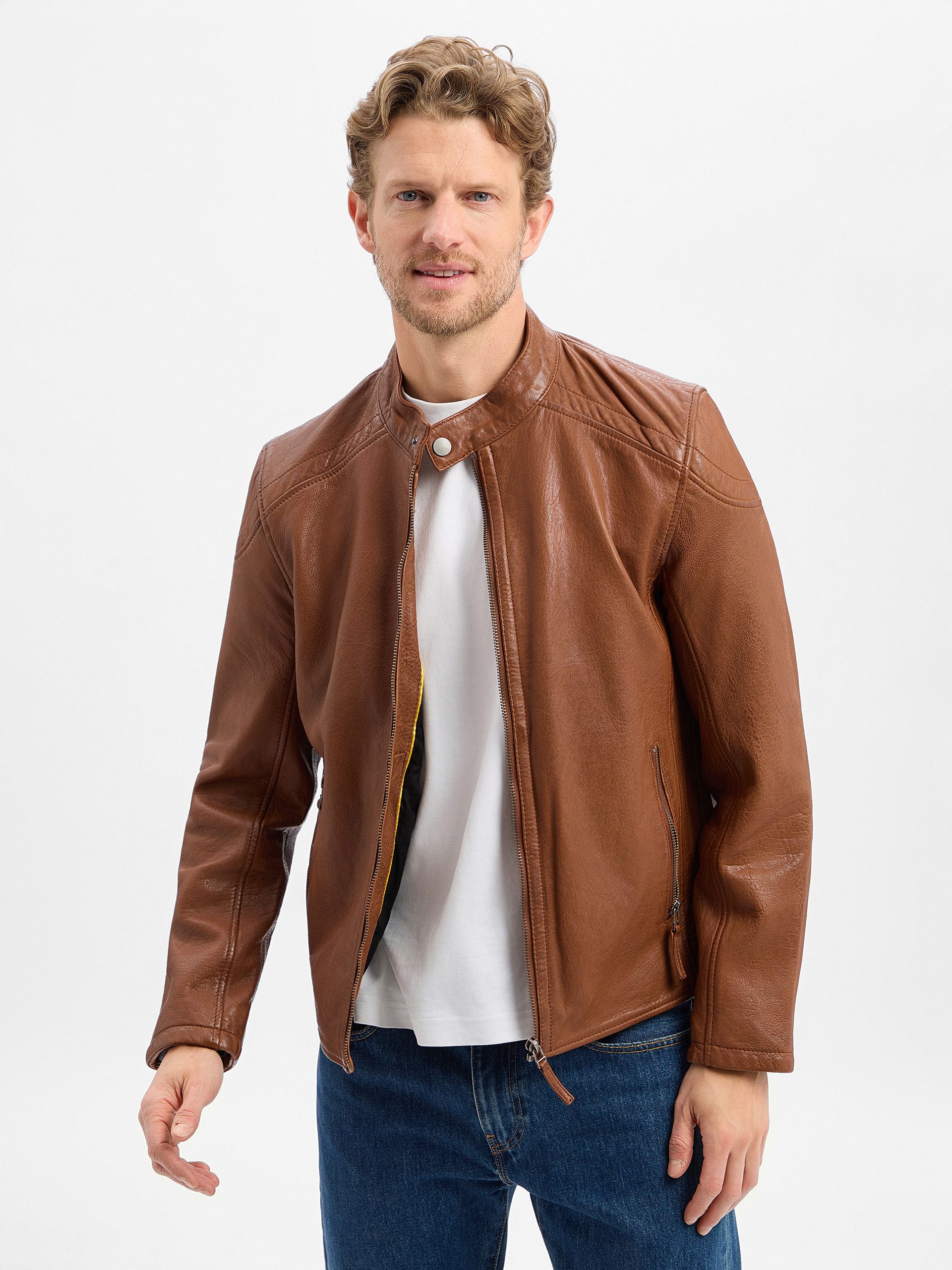 Finshley & Harding Lederjacke