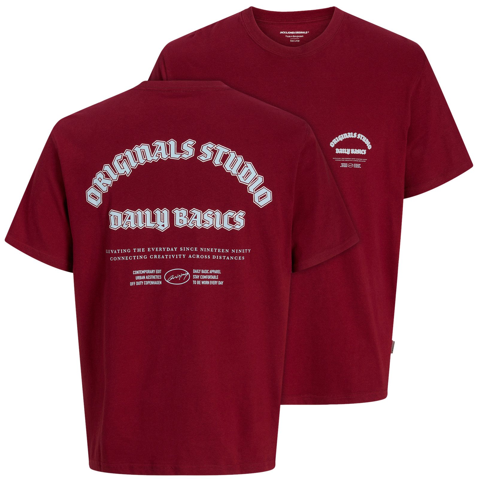 Jack & Jones Rundhalsshirt Jack&Jones T-Shirt rot XXL Rückenprint JORMEADOW günstig online kaufen