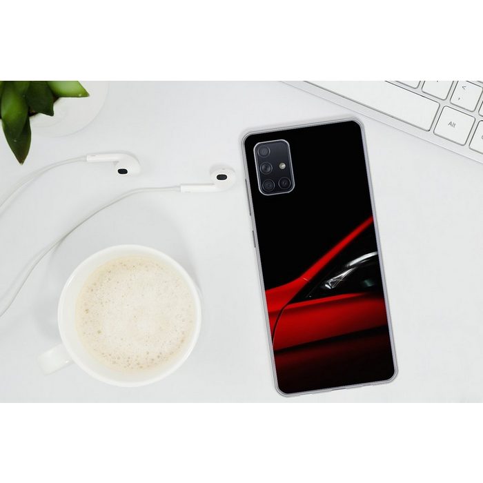 MuchoWow Handyhülle Roter Sportwagen Phone Case Handyhülle Samsung Galaxy A71 Silikon Schutzhülle