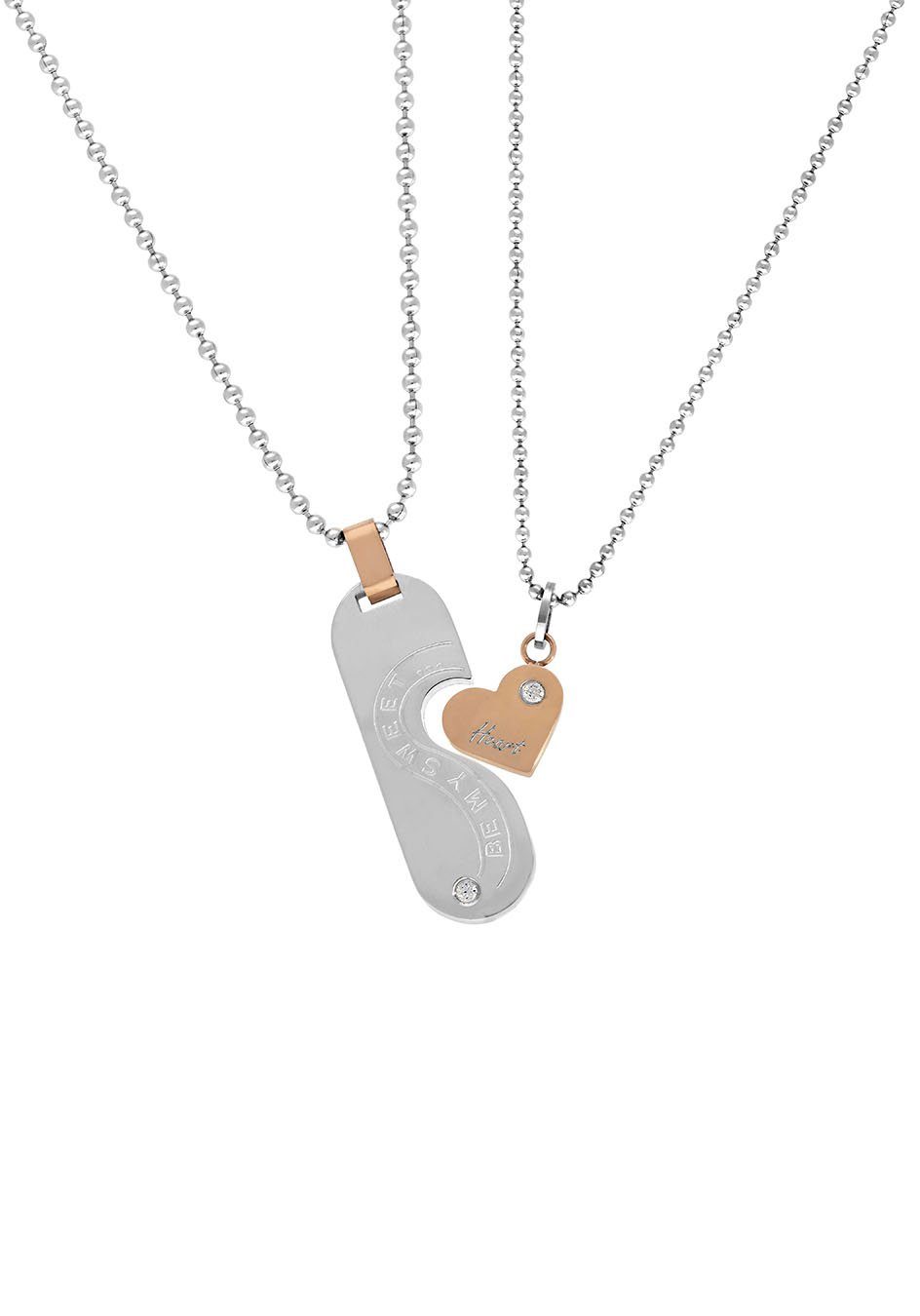 Firetti Schmuckset Multipack Schmuck Geschenk Halsketten LIEBE (Set, 4-tlg), mit Zirkonia (synth)