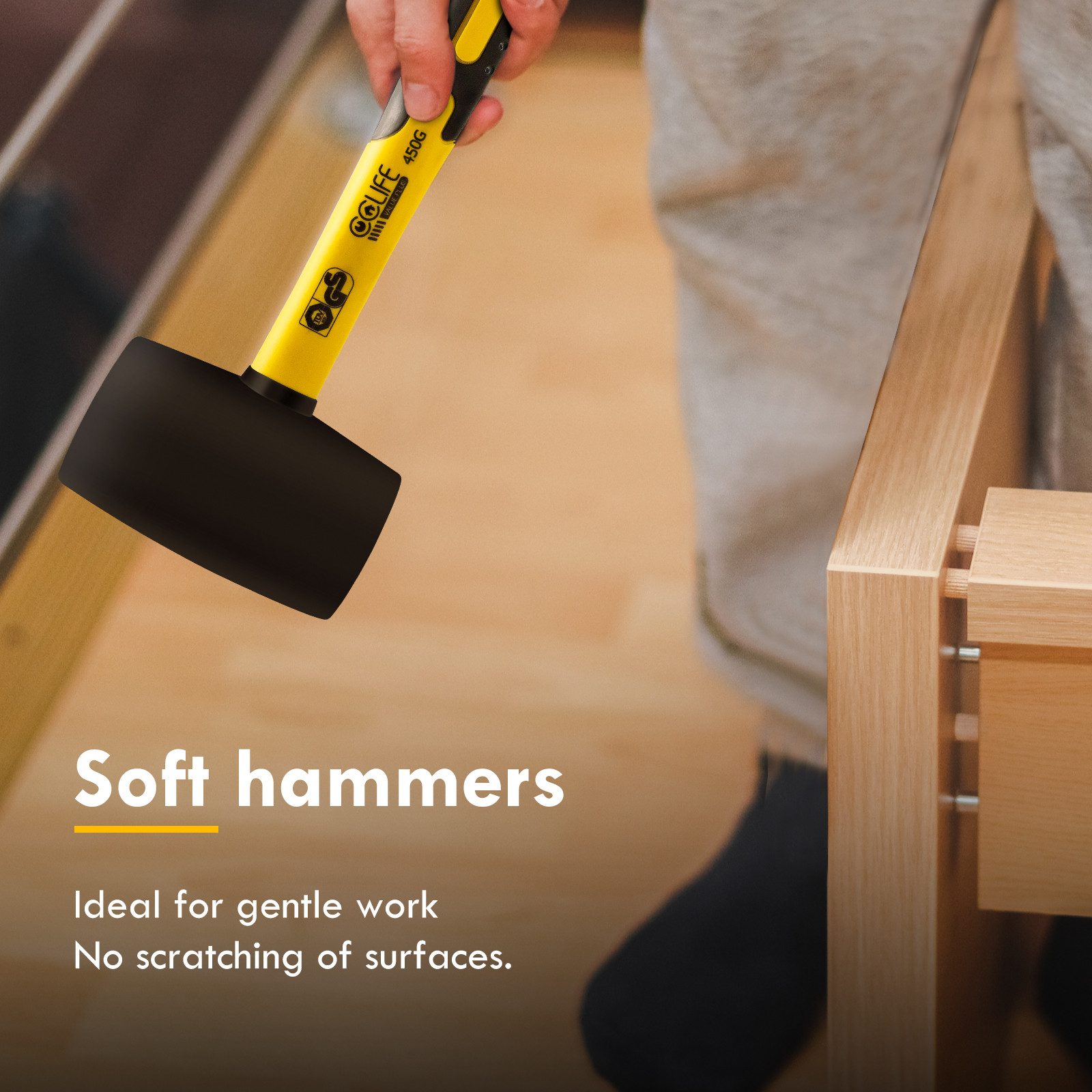 CCLIFE Gummihammer Gummihammer Zertifiziert durch TÜV und GS Verschiedene Modelle