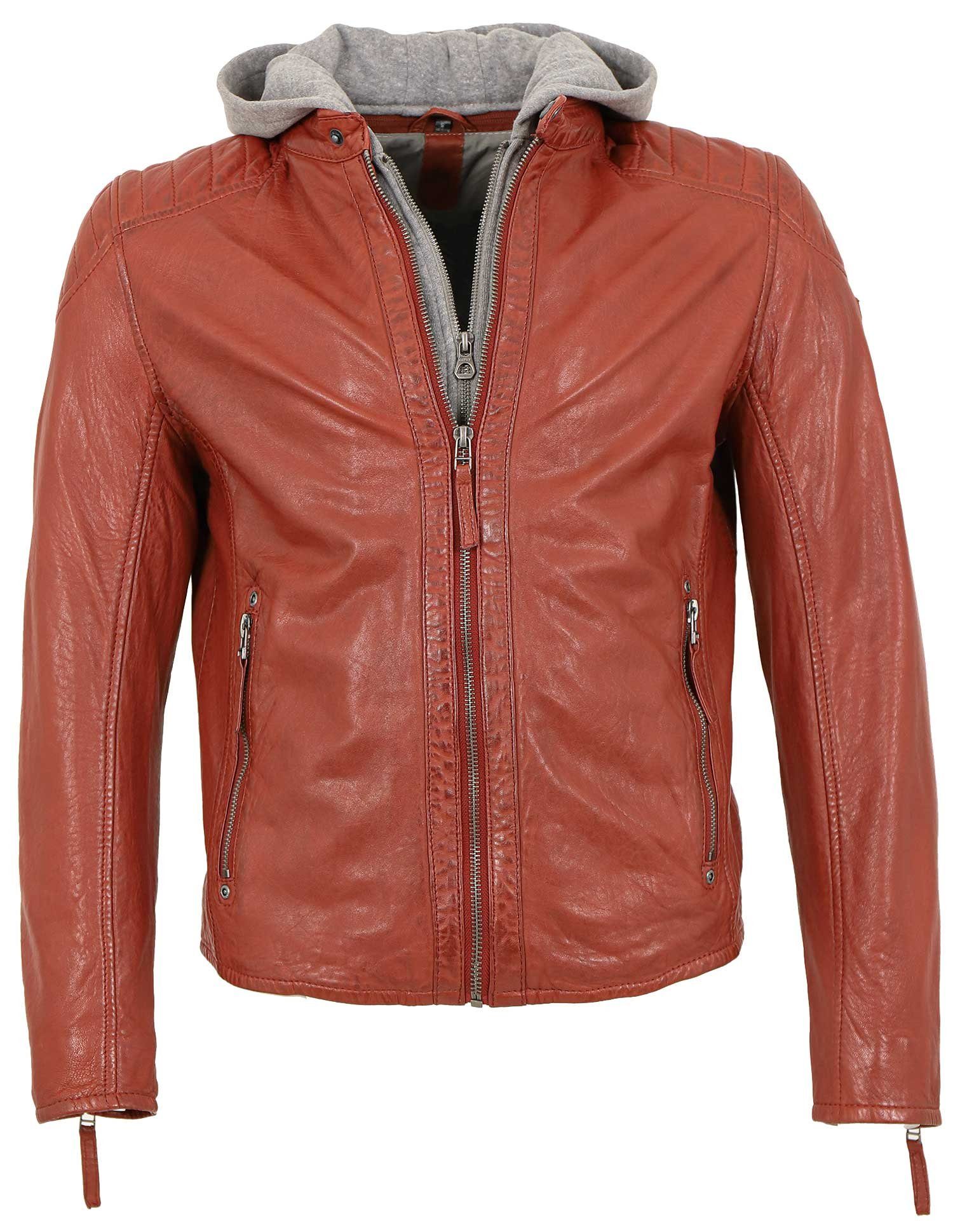 Gipsy Lederjacke Echtleder Lammnappa Bikerjacke rot