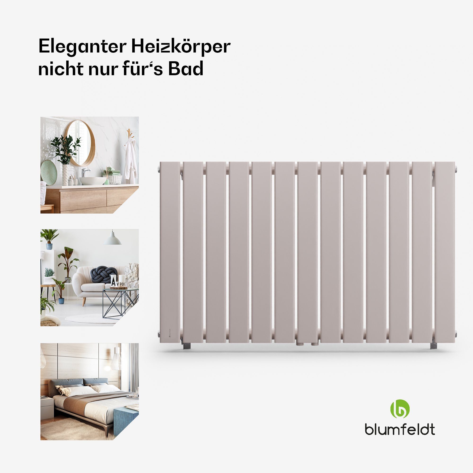 blumfeldt Heizkörper Ontario, Bad Heizkörper Warmwasserradiator Fernwärmeheizsysteme