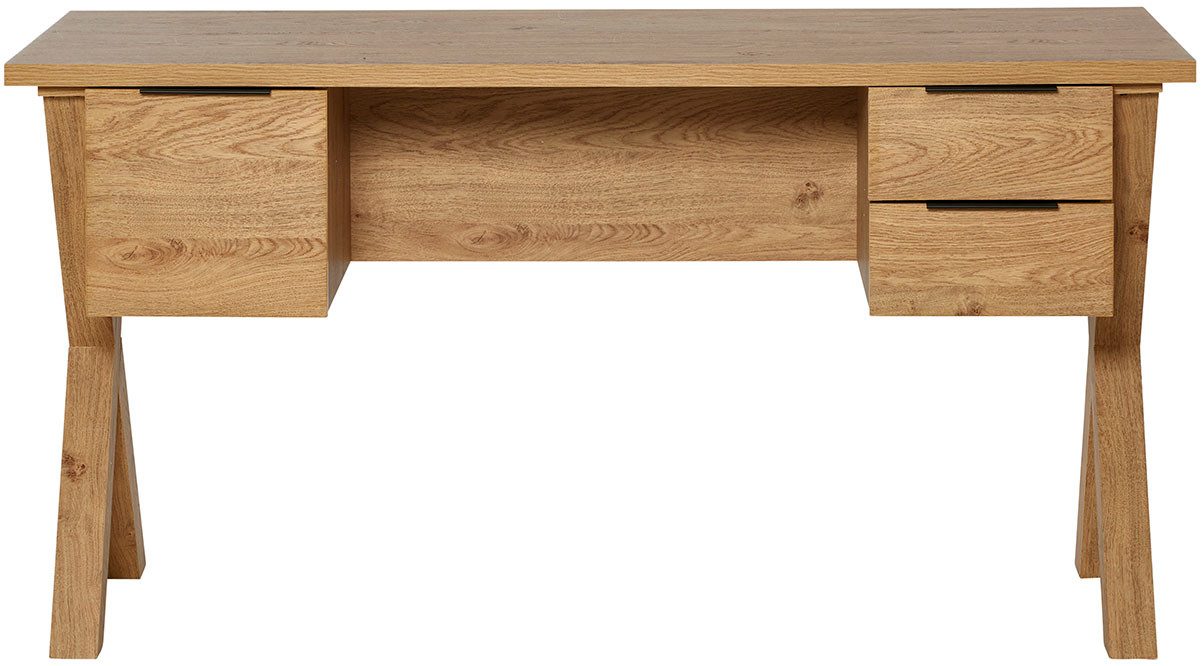 Jahnke Schreibtisch X-CLUB D 15 (1-St), große Arbeitsfläche, stabiles X-Gestell, Stauraum, Breite ca. 146 cm