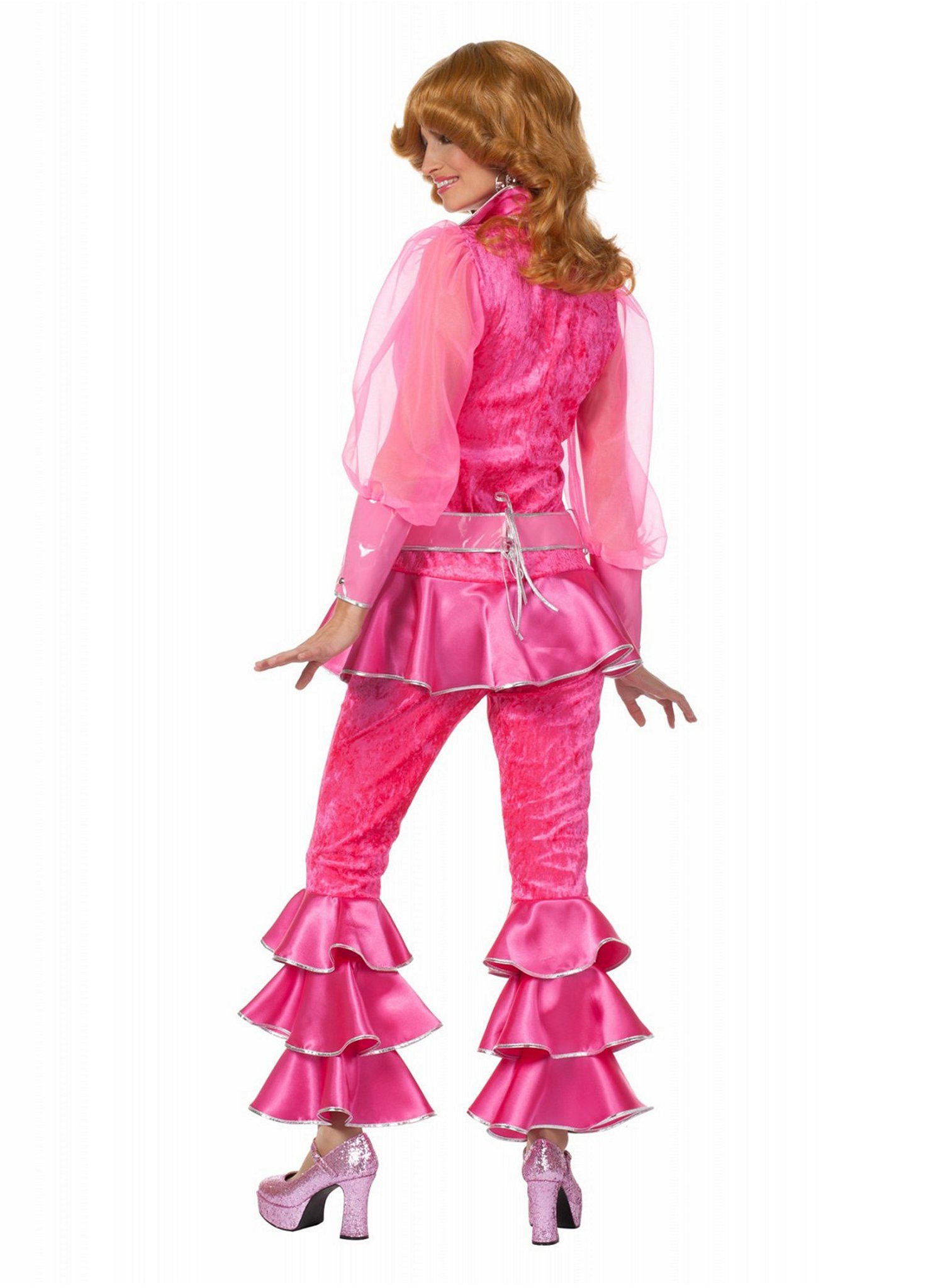 Metamorph Kostüm Mamma Mia Disco Kostüm pink, Abba hallo: 70er Jahre Disco Outfit für den Schlagermove