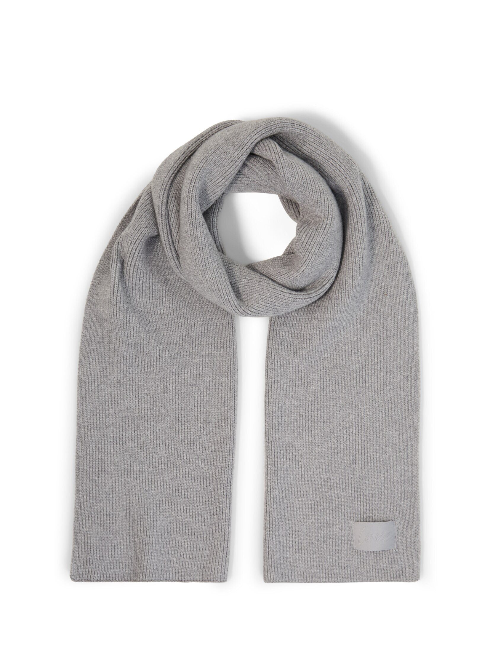 TOM TAILOR Strickschal Accessoire, Strickschal mit Badge