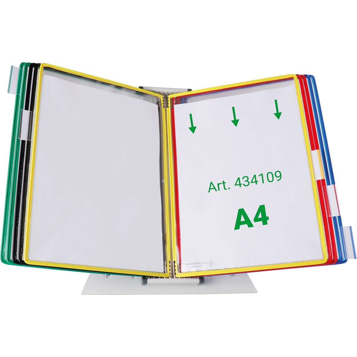 Tarifold Fächermappe 434109 DIN A4 farbsortiert mit 10 St. Sichttafeln