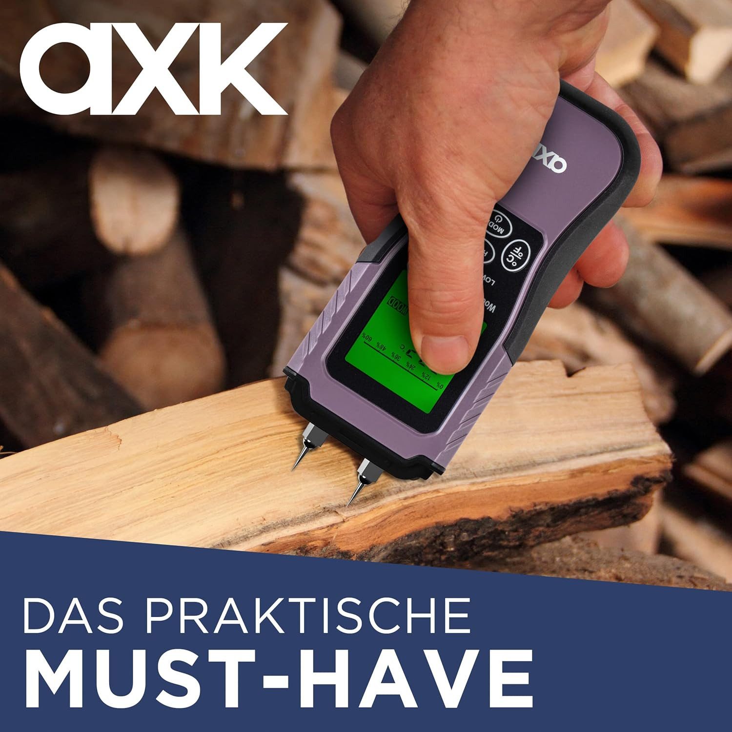 Waidmeister Feuchtigkeitsmesser Waidmeister Feuchtigkeitsmessgerät - Präziser Feuchtigkeitsmesser, (1-St), für Holz, Baustoffe, Wände, Estricht, Mauerwerk