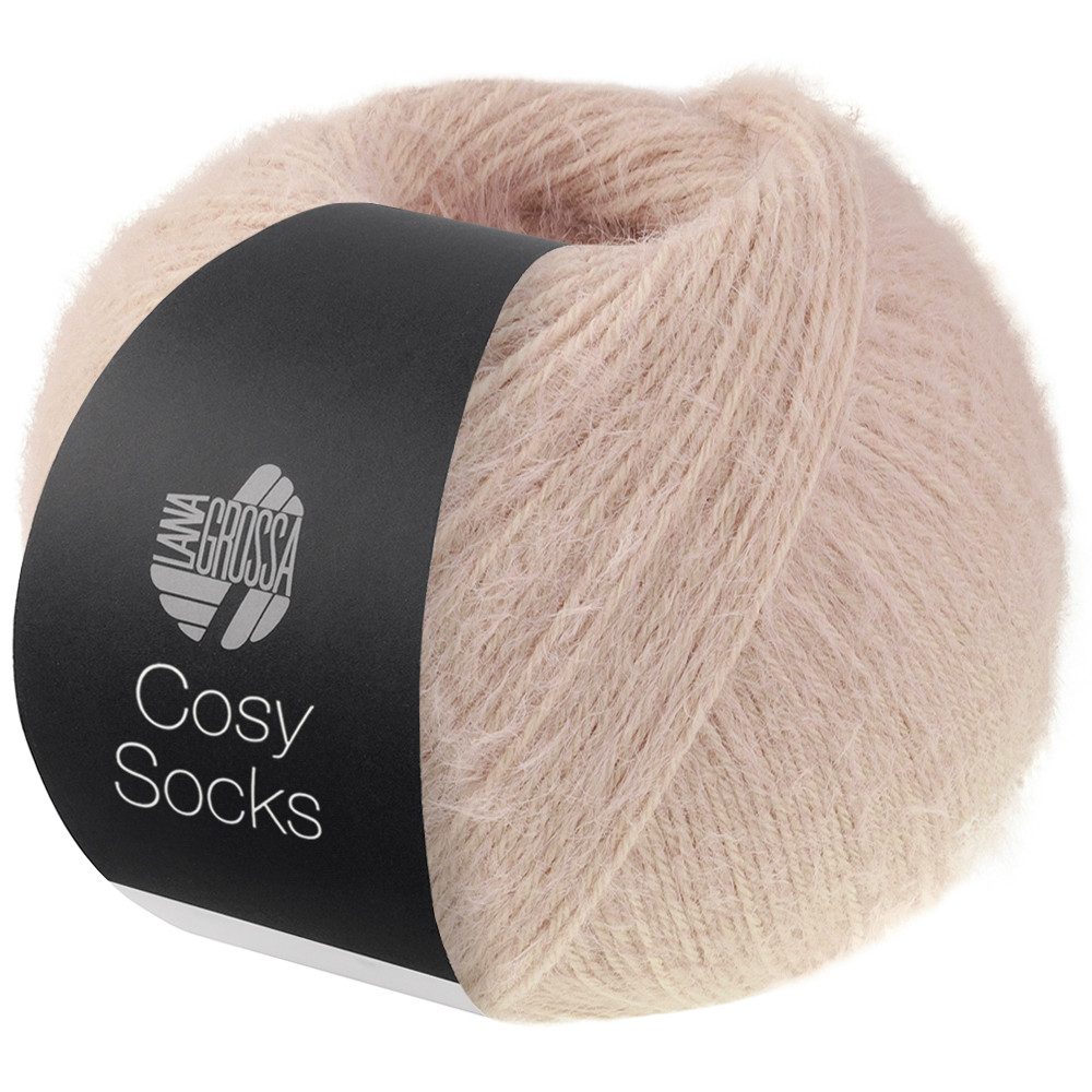 LANA GROSSA Meilenweit 100 g COSY SOCKS Häkelwolle, 420 m (Flauschige Sockenwolle mit Merinowolle, waschmaschinenfest), 100 g