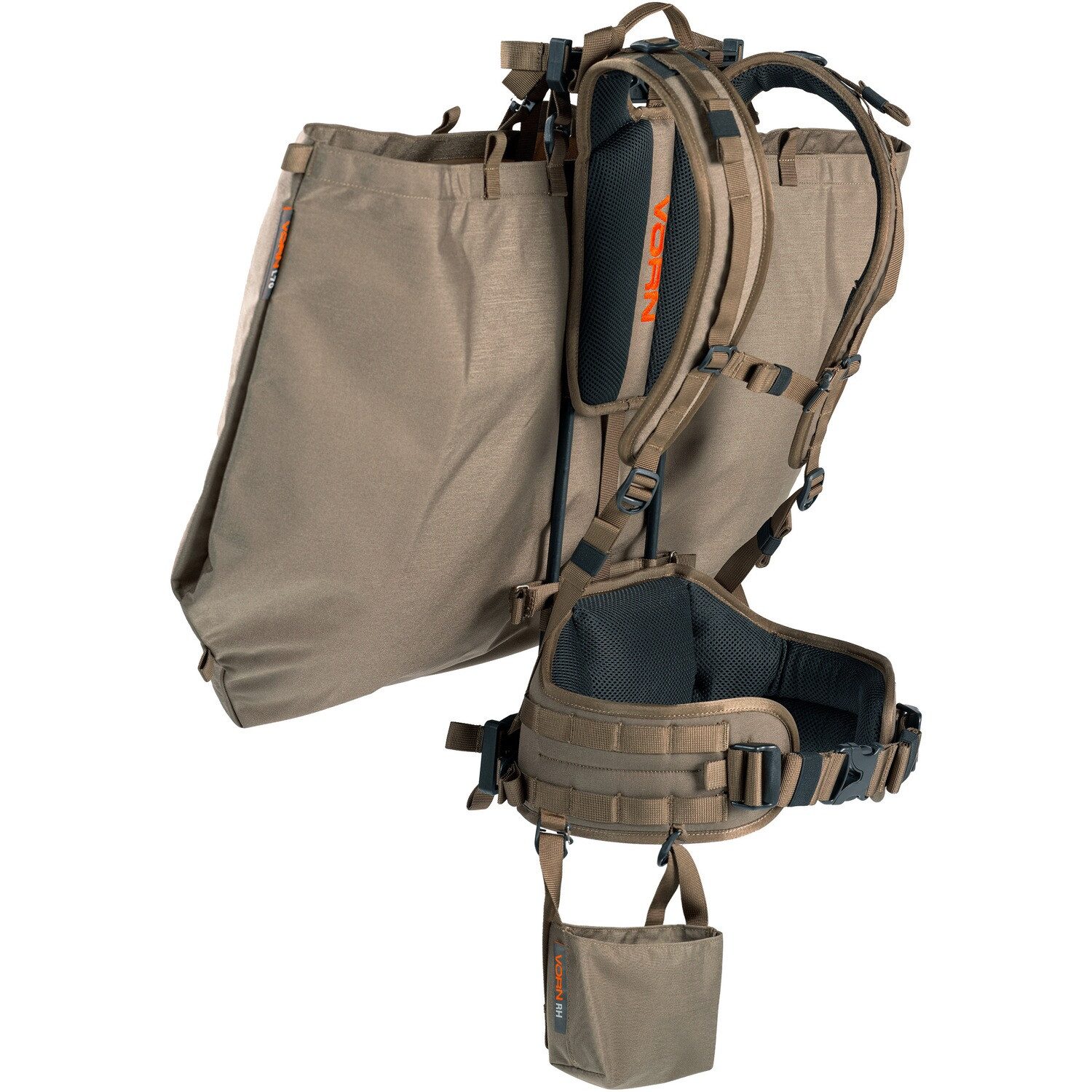 Vorn Wanderrucksack Lastenkraxe DL70 Wildtragegestell