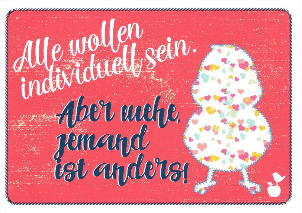 Postkarte "Alle wollen individuell sein."