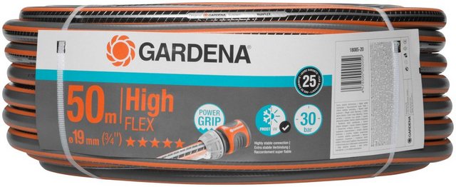 Gardena Gartenschlauch Comfort HighFlex 20 mm (3/4) 50 m mit PowerGrip 30 bar