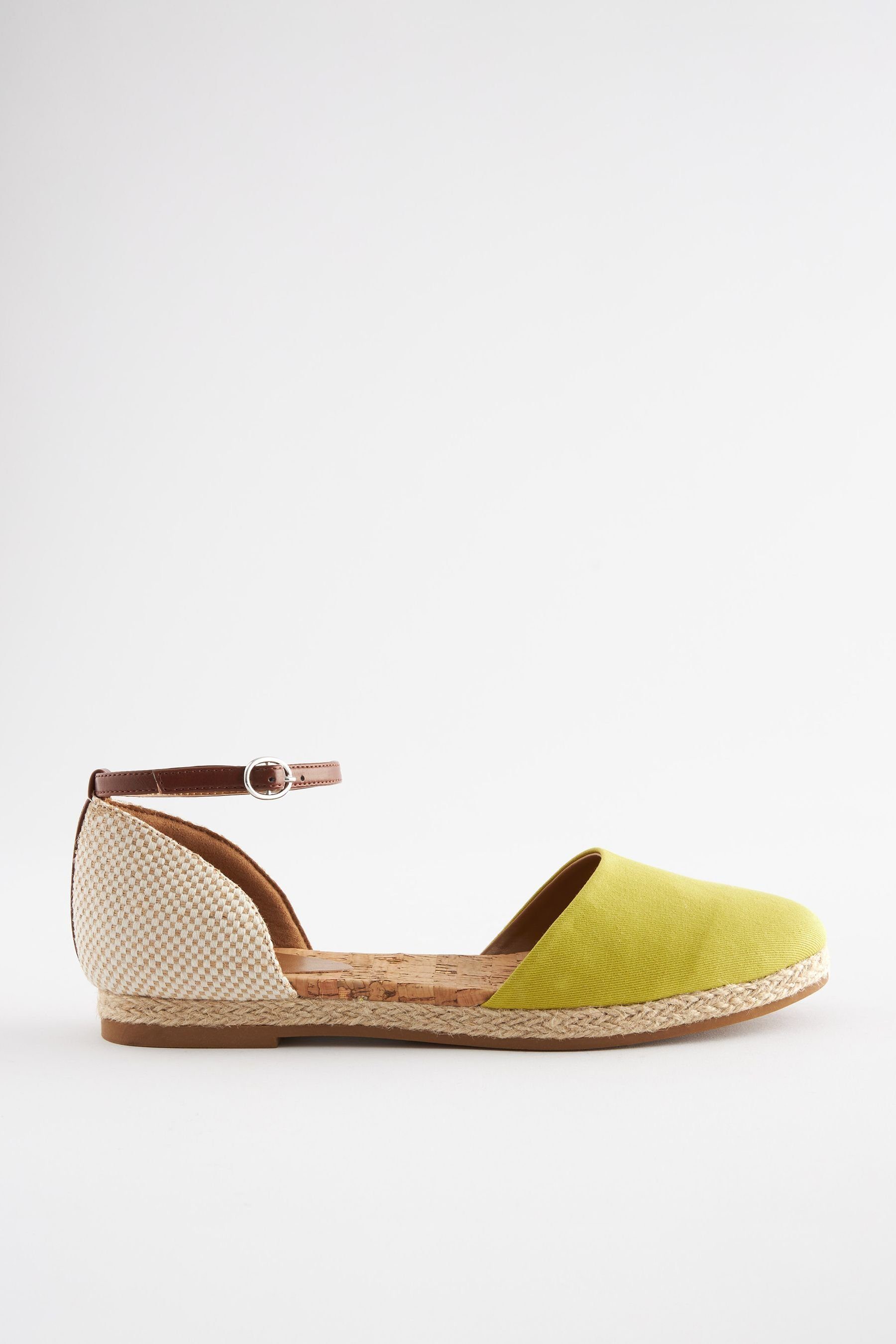 Lime (1-tlg) Green mit Espadrille Espadrilles Knöchelriemen Geschlossene Next